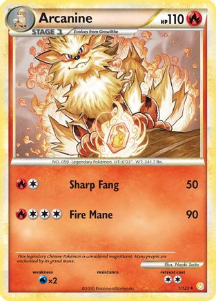 Arcanine (1/123) [HeartGold & SoulSilver: Base Set] - Trinity Hobby