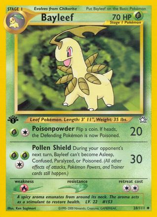 Bayleef (28/111) [Neo Genesis 1st Edition] - Trinity Hobby