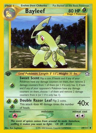 Bayleef (29/111) [Neo Genesis 1st Edition] - Trinity Hobby