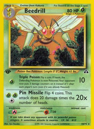 Beedrill (18/75) [Neo Discovery Unlimited] - Trinity Hobby
