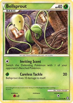 Bellsprout (57/102) [HeartGold & SoulSilver: Triumphant] - Trinity Hobby