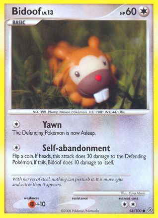 Bidoof (54/100) [Diamond & Pearl: Stormfront] - Trinity Hobby