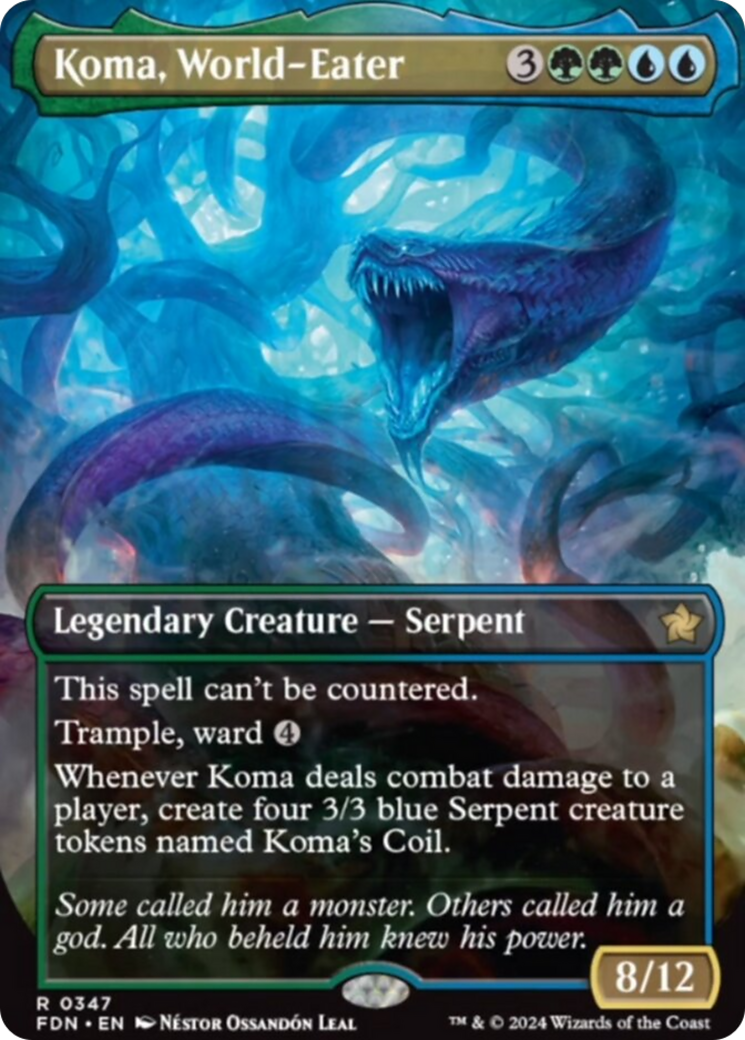 Koma, World-Eater (Borderless) [Foundations] - Trinity Hobby