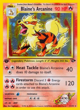 Blaine's Arcanine (1/132) [Gym Challenge 1st Edition] - Trinity Hobby