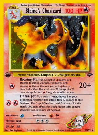 Blaine's Charizard (2/132) [Gym Challenge 1st Edition] - Trinity Hobby