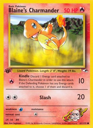 Blaine's Charmander (61/132) [Gym Heroes 1st Edition] - Trinity Hobby