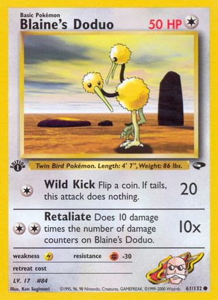 Blaine's Doduo (61/132) [Gym Challenge Unlimited] - Trinity Hobby
