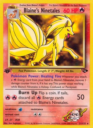 Blaine's Ninetales (21/132) [Gym Challenge 1st Edition] - Trinity Hobby