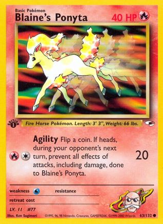 Blaine's Ponyta (63/132) [Gym Heroes Unlimited] - Trinity Hobby