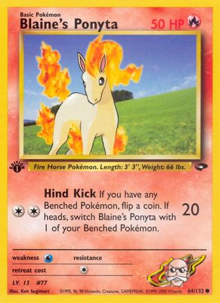 Blaine's Ponyta (64/132) [Gym Challenge 1st Edition] - Trinity Hobby
