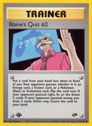Blaine's Quiz #2 (111/132) [Gym Challenge 1st Edition] - Trinity Hobby