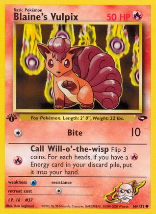Blaine's Vulpix (66/132) [Gym Challenge Unlimited] - Trinity Hobby