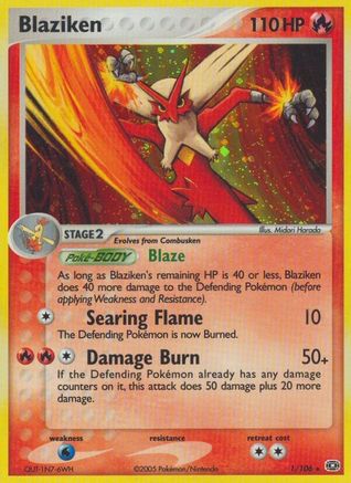 Blaziken (1/106) (Stamped) [EX: Emerald] - Trinity Hobby