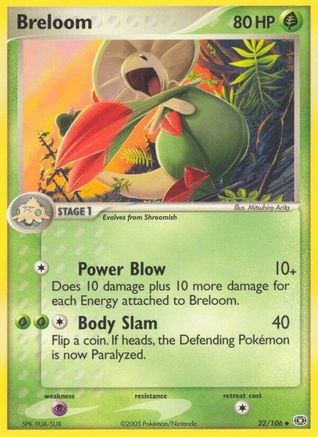 Breloom (22/106) (Stamped) [EX: Emerald] - Trinity Hobby