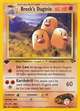 Brock's Dugtrio (22/132) [Gym Challenge Unlimited] - Trinity Hobby