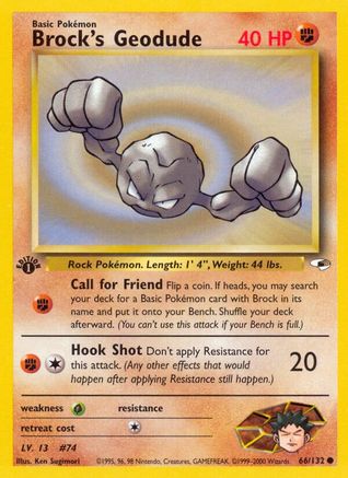 Brock's Geodude (66/132) [Gym Heroes 1st Edition] - Trinity Hobby