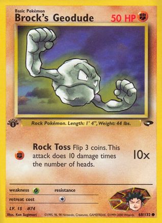 Brock's Geodude (68/132) [Gym Challenge Unlimited] - Trinity Hobby