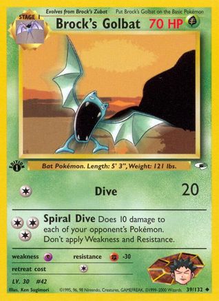 Brock's Golbat (39/132) [Gym Heroes 1st Edition] - Trinity Hobby