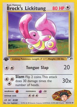 Brock's Lickitung (41/132) [Gym Heroes 1st Edition] - Trinity Hobby