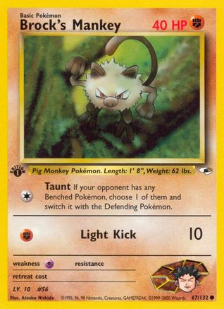 Brock's Mankey (67/132) [Gym Heroes Unlimited] - Trinity Hobby
