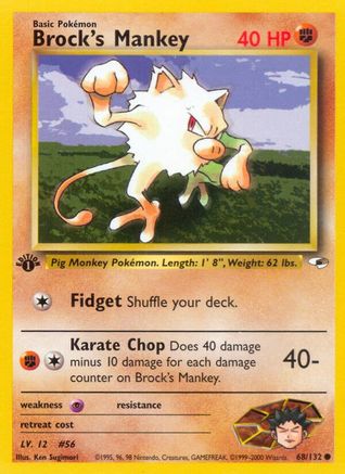 Brock's Mankey (68/132) [Gym Heroes Unlimited] - Trinity Hobby