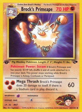 Brock's Primeape (35/132) [Gym Challenge Unlimited] - Trinity Hobby