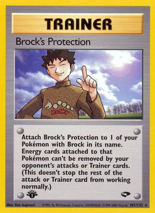 Brock's Protection (101/132) [Gym Challenge 1st Edition] - Trinity Hobby