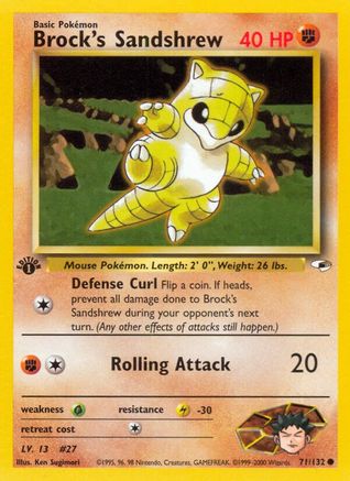 Brock's Sandshrew (71/132) [Gym Heroes Unlimited] - Trinity Hobby