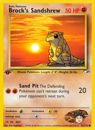 Brock's Sandshrew (72/132) [Gym Heroes Unlimited] - Trinity Hobby