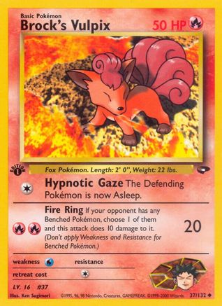Brock's Vulpix (37/132) [Gym Challenge Unlimited] - Trinity Hobby