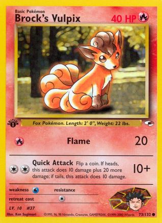 Brock's Vulpix (73/132) [Gym Heroes Unlimited] - Trinity Hobby
