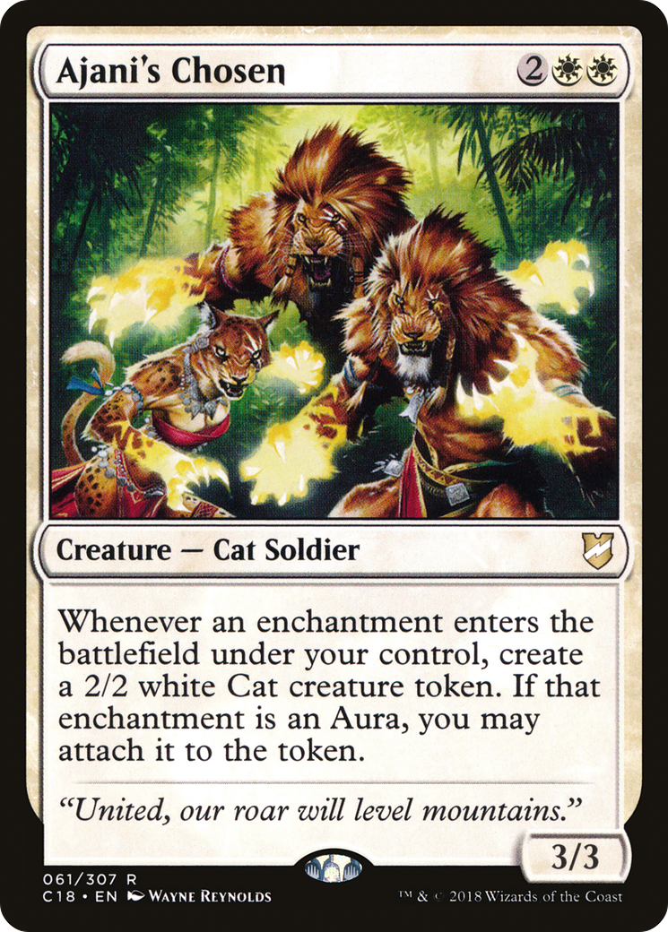 Ajani's Chosen [Commander 2018] - Trinity Hobby
