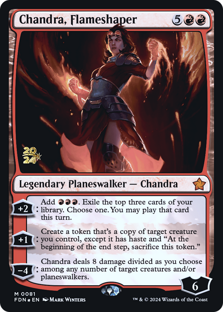 Chandra, Flameshaper [Foundations Prerelease Promos] - Trinity Hobby