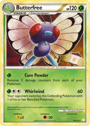 Butterfree (16/123) [HeartGold & SoulSilver: Base Set] - Trinity Hobby
