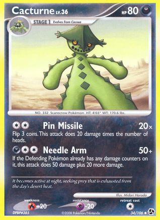 Cacturne (34/106) [Diamond & Pearl: Great Encounters] - Trinity Hobby