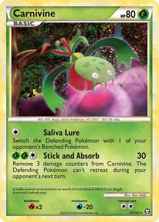 Carnivine (16/102) [HeartGold & SoulSilver: Triumphant] - Trinity Hobby