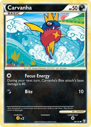Carvanha (59/102) [HeartGold & SoulSilver: Triumphant] - Trinity Hobby