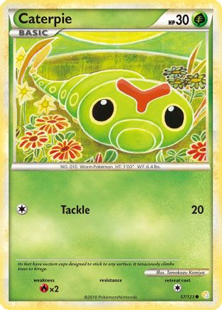 Caterpie (57/123) [HeartGold & SoulSilver: Base Set] - Trinity Hobby
