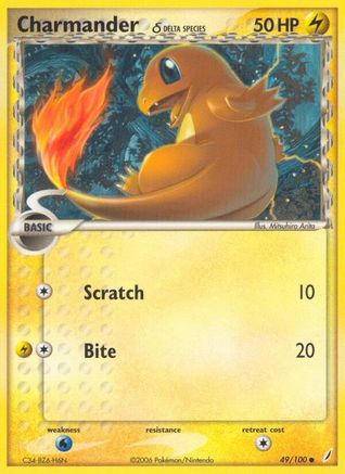 Charmander (49/100) (Delta Species) [EX: Crystal Guardians] - Trinity Hobby