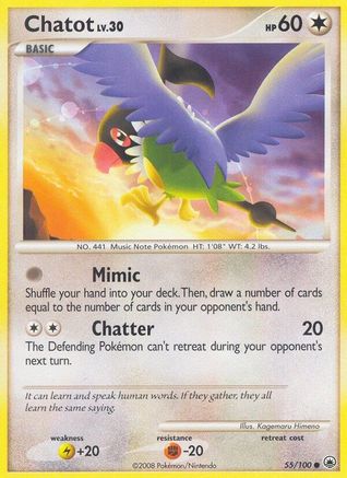 Chatot (55/100) [Diamond & Pearl: Majestic Dawn] - Trinity Hobby
