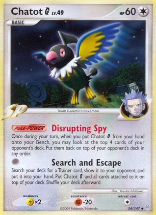 Chatot G (54/147) [Platinum: Supreme Victors] - Trinity Hobby