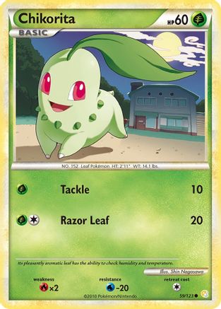 Chikorita (59/123) [HeartGold & SoulSilver: Base Set] - Trinity Hobby