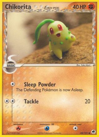 Chikorita (44/101) (Delta Species) [EX: Dragon Frontiers] - Trinity Hobby