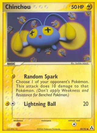 Chinchou (50/92) (Stamped) [EX: Legend Maker] - Trinity Hobby