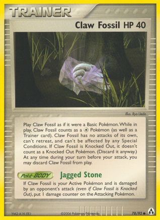 Claw Fossil (78/92) (Stamped) [EX: Legend Maker] - Trinity Hobby