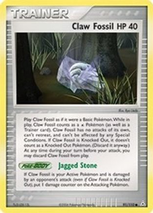 Claw Fossil (91/110) (Stamped) [EX: Holon Phantoms] - Trinity Hobby