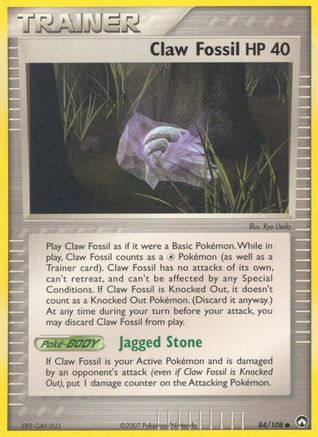 Claw Fossil (84/108) (Stamped) [EX: Power Keepers] - Trinity Hobby