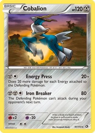 Cobalion (91/113) [Black & White: Legendary Treasures] - Trinity Hobby