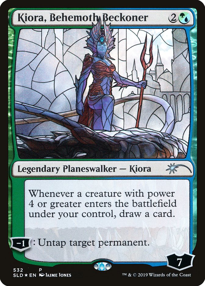 Kiora, Behemoth Beckoner (Stained Glass) [Secret Lair Drop Promos] - Trinity Hobby