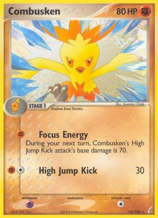 Combusken (16/100) (Stamped) [EX: Crystal Guardians] - Trinity Hobby